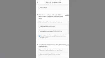 Fundamentals of Manufacturing Processes Assignment Answers week 8 #nptel #swayam #youtubeshorts