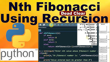 Python Program To Print nth Fibonacci number using Recursion | Learning Python #nthfibonacci #python