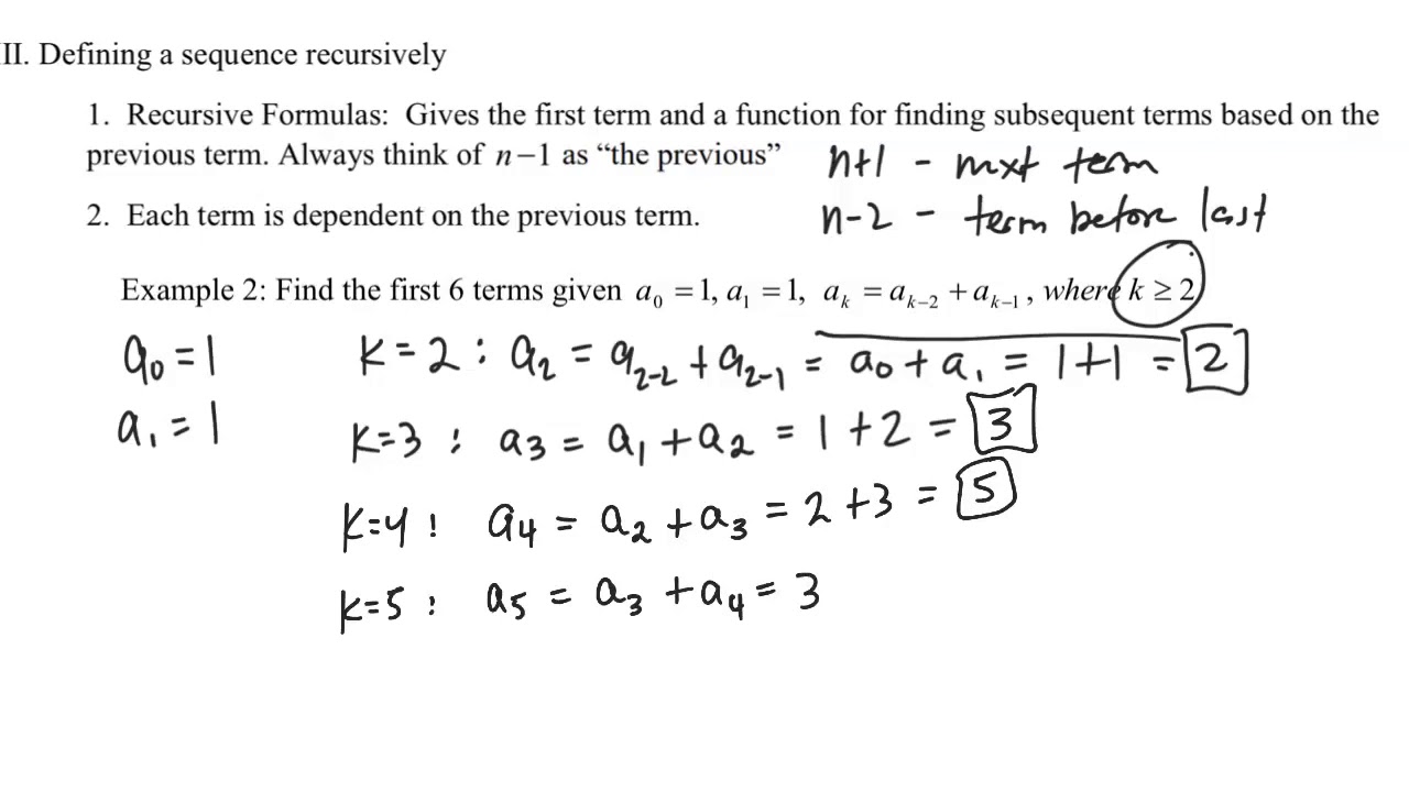 Section 9.4 Notes - Recursive Formulas - YouTube