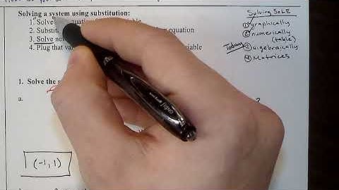 Algebra 5.2 Solving Systems of Linear Equations by Substitution