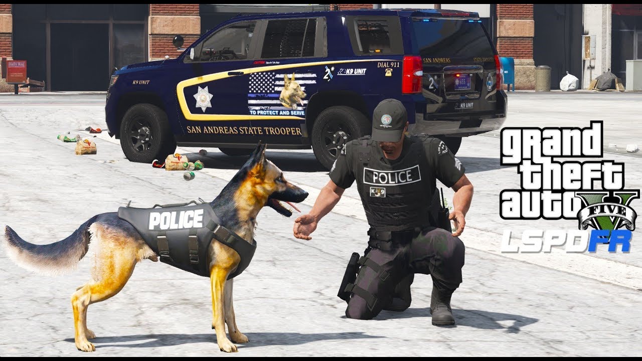 Gta 5 Lspdfr 650 New German Shepherd Police Dog Mod Tahoe K9 Unit Youtube