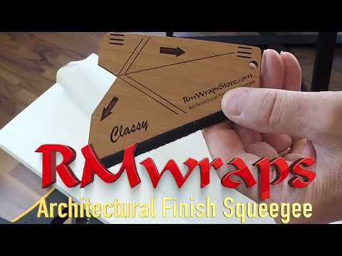 How to Install Architectural Film on a board using the RM wraps Architectural film Squeegee.