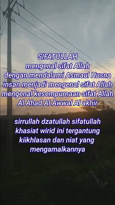 do'a wirid dzikir sirullah dzatullah sifatullah #wirid #doa #dzikir #allah #sir #sufi #tasawuf