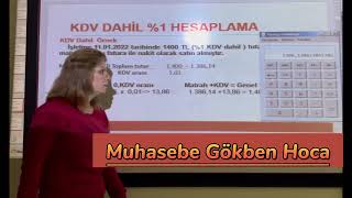 KDV DAHİL % 1 HESAPLAMA