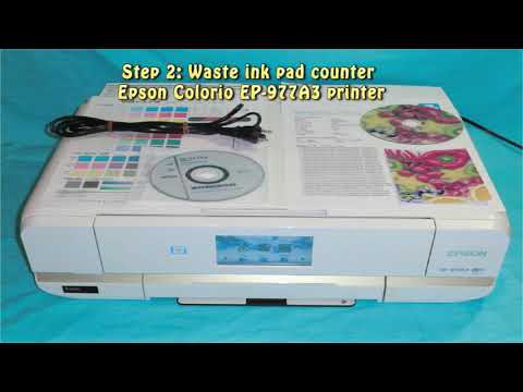 video Reset Epson Colorio EP 977A3 Waste Ink Pad Counter