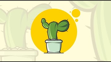 drawing simple cartoon using corel draw x7 | cactus