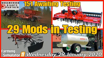 Mods in Testing fs19 No Mods in Modhub today farming simulator