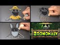 Zoonomaly Pancake Art - Zoo keeper, Monkey, Rabbit