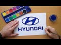 How to draw the Hyundai logo (car logos) - 현대 로고 만드는 법