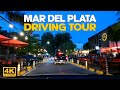 MAR DEL PLATA en AUTO al ATARDECER 4K