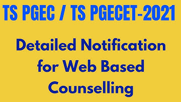 TS PGCET Notification Complete details ||TS PGCET 2021 detailed information || TSPGCET 2021