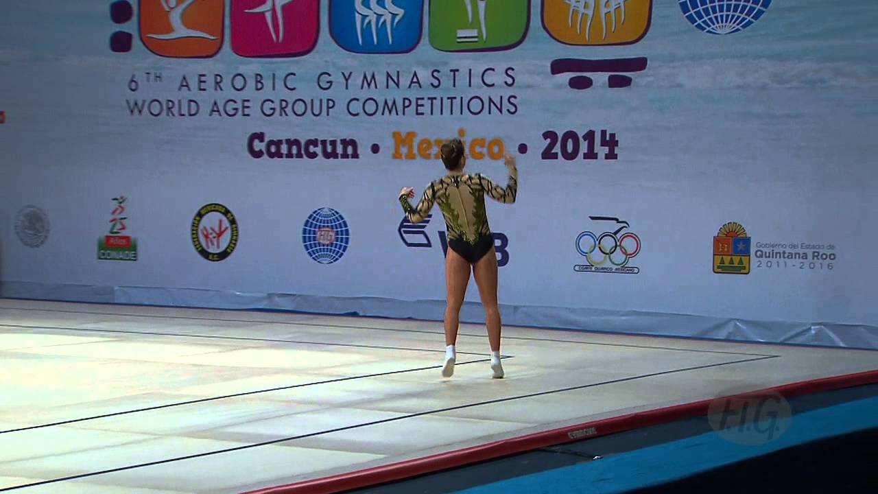 MORENO Sara (ESP) -- 2014 Aerobic Worlds, Cancun (MEX), Qualifications -- We are Gymnastics !