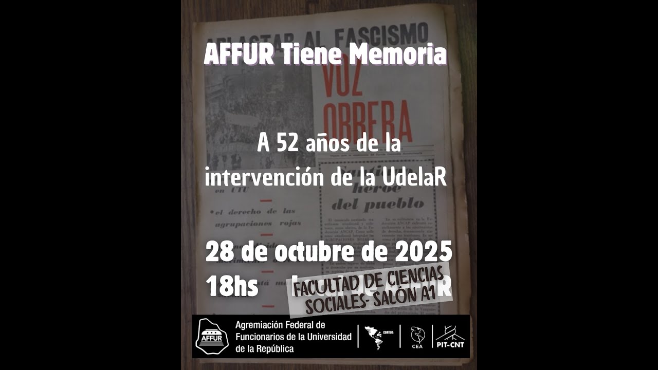 Taller AFFUR Tiene Memoria - YouTube