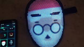 HighTech Bluetooth APP LED Display Maske Halloween 45 dyn. Motive + 70 Bilder