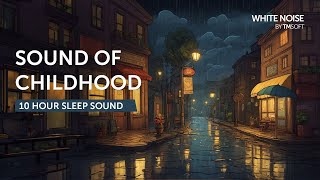 School Rooftop with Rain - 10 Hours - Black Screen (Sound of Childhood)