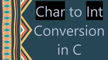 Char to Int Conversion in C