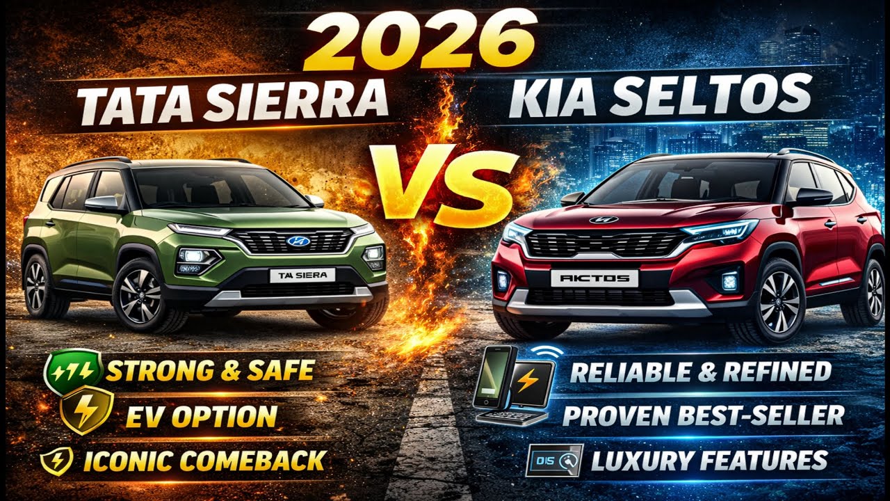 2026 Tata Sierra vs 2026 Kia Seltos – The Ultimate SUV Face-Off! 🔥