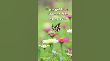 If you get tired, learn to rest not to quit || Life Quotes || Thoughts
