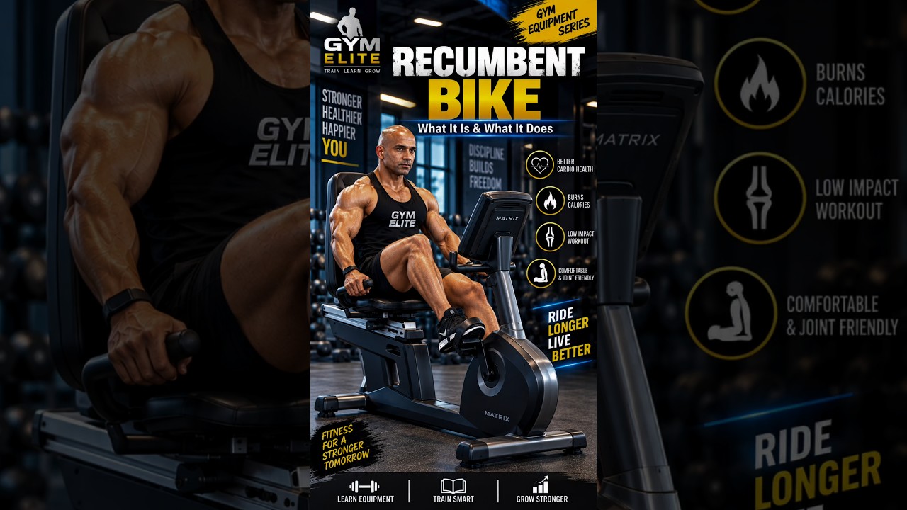 🚴 RECUMBENT BIKE — Complete Guide to Low-Impact Cardio & Fitness | Gym Elite auf YouTube ansehen 🚴 RECUMBENT BIKE — Complete Guide to Low-Impact Cardio & Fitness | Gym Elite auf YouTube ansehen