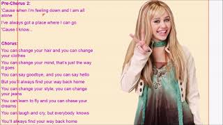 You’ll Always Find Your Way Back Home Hannah Montana Lyrics