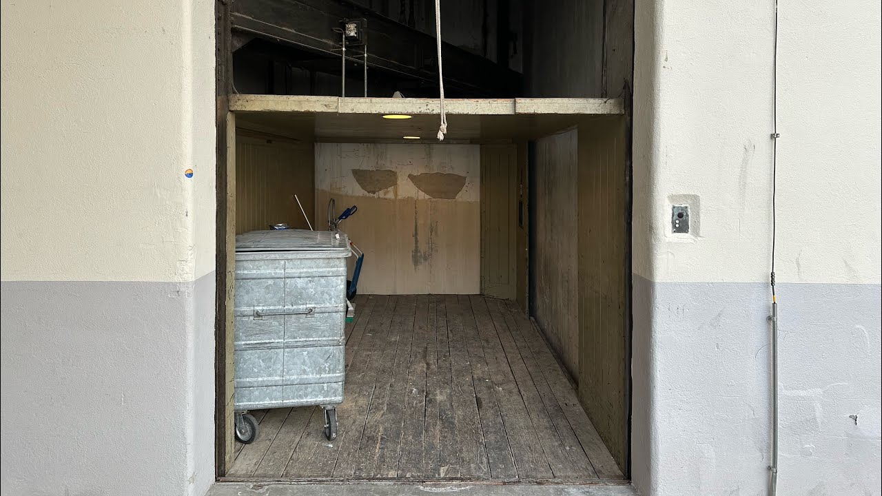 Unique! Historical 1926 Schindler Elevator at brewery, St. Gallen, Switzerland