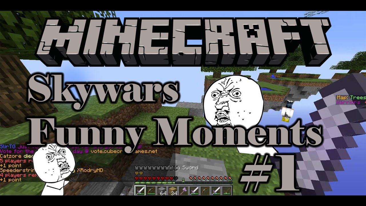 Minecraft Skywars Funny Moments #1 - YouTube