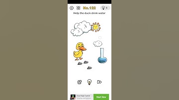 Brain Out level 122 solution [help the duck drink water]