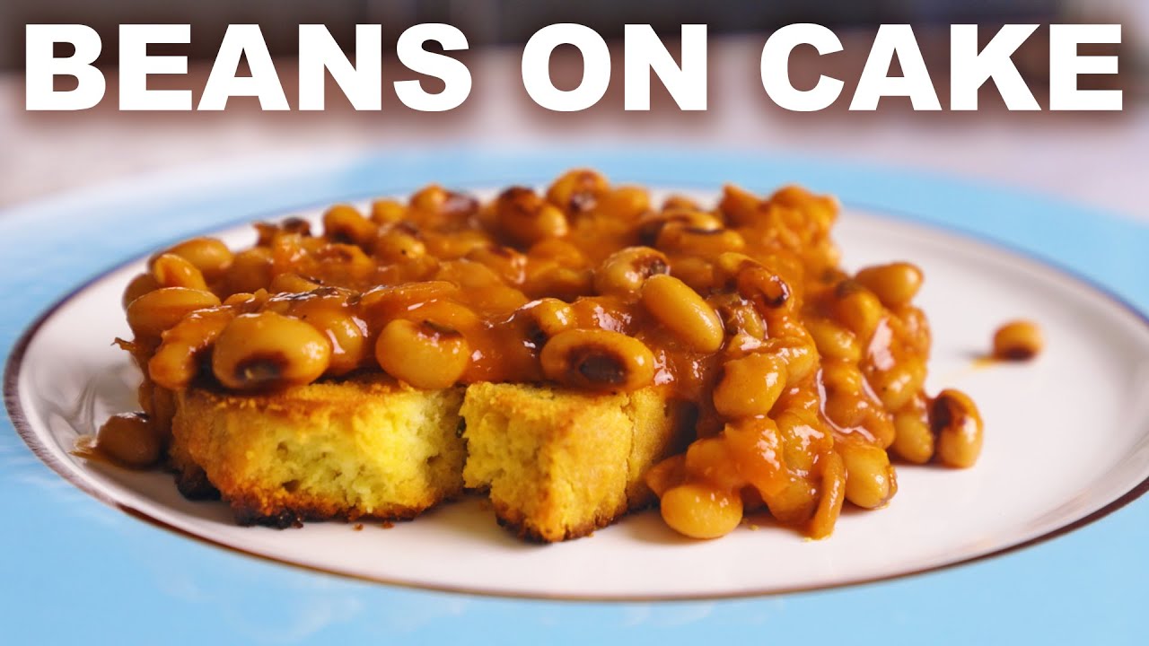 Sweet beans on savory pound cake toast (I'M BRINGING SEXY BEANS E3)