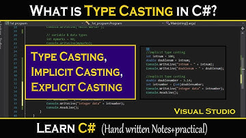 Type casting and types | Implicit and Explicit casting in C# | Class 01.5 | Learn C# | #csharp