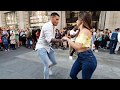 Animando las calles  de madrid bailando timba cubana madrid timbera 2019