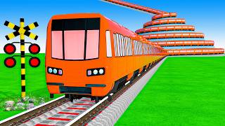 【踏切アニメ】あぶない電車 5 TRAIN 2025 🚍 Fumikiri 3D Railroad Crossing Animation #1 #1million