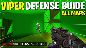 The Best Viper DEFENSE Setups for EVERY MAP in Valorant! (Smoke Orb One-Ways and Wall Setups)
