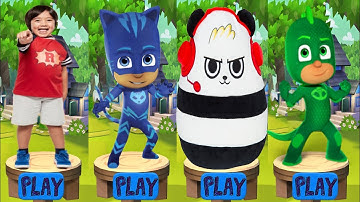 Tag with Ryan vs Pj Masks Gekko vs Combo Panda vs Catboy - Run Gameplay