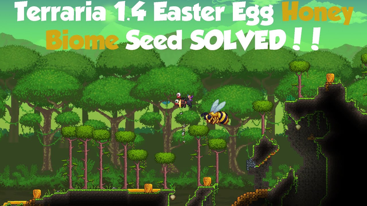Terraria 1.4 Easter Egg Honey Biome Seed SOLVED! YouTube