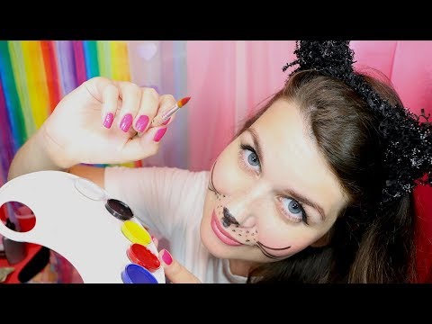 ASMR Painting Your Face, Relaxing Role Play, Soft Spoken