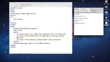 Creating your first CSS - Internal Style Sheet