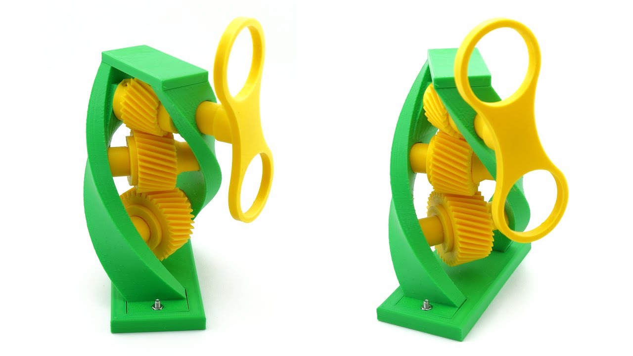  3D-Printable Screw Gear Model