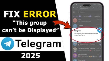 Easy Fix Telegram Error "This Group Can