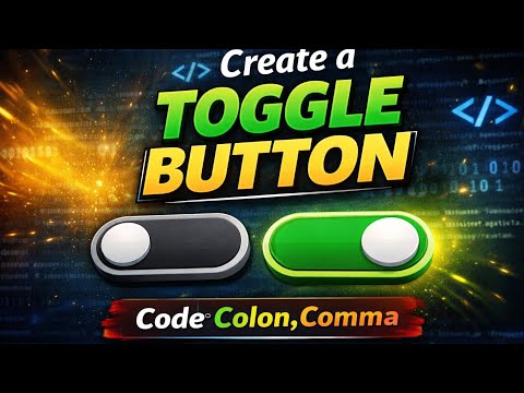 👉 How to Create a Toggle Button Using HTML &  CSS | Code Colon Comma