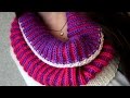 ДВУХЦВЕТНАЯ АНГЛИЙСКАЯ РЕЗИНКА ПОВОРОТНЫМИ РЯДАМИ. ТЕХНИКА БРИОШ. Brioche knitting