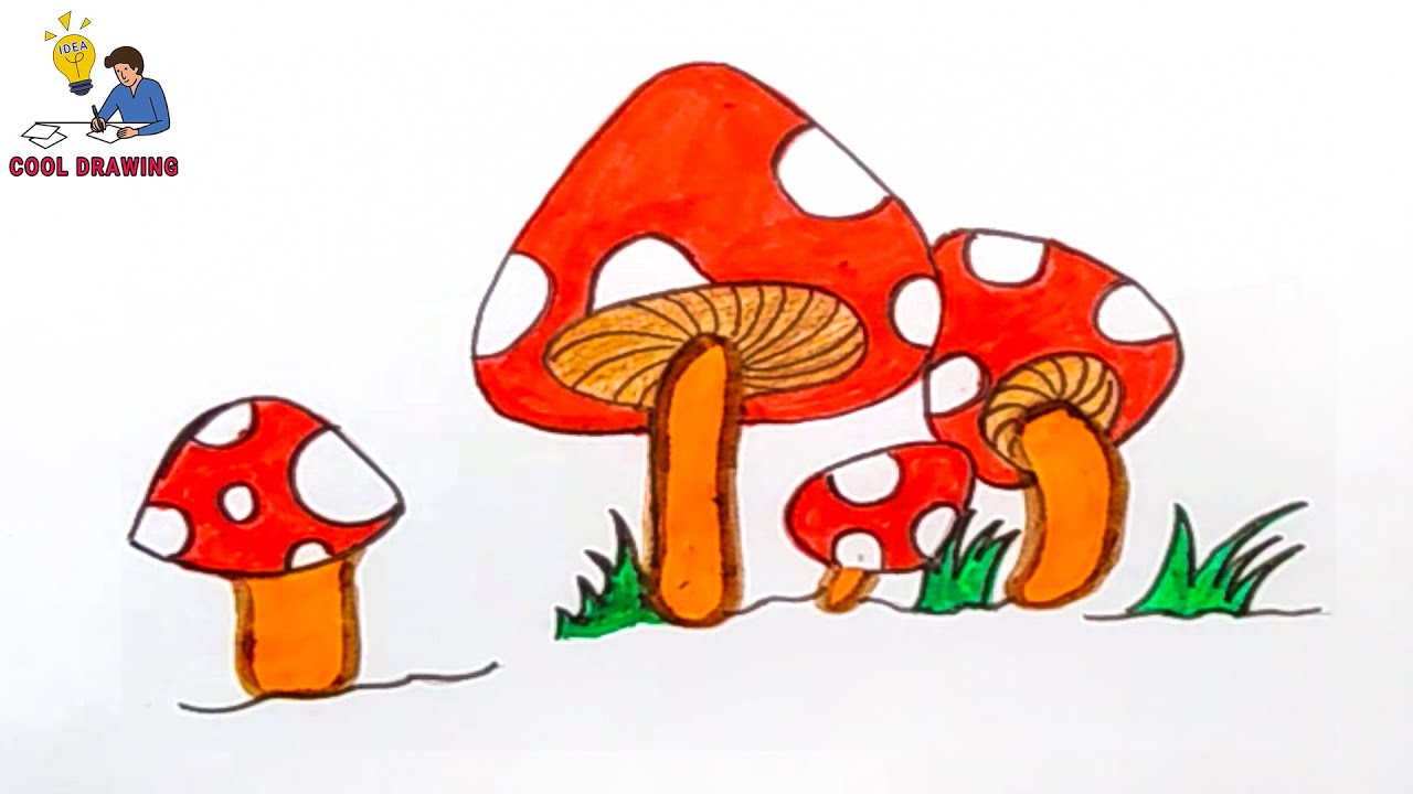 How to Draw a Mushroom  Easy Step by Step Tutorial - Art by Ro