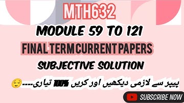 MTH632 Final Term Current Papers 2024 | Current Paper solution | Subjective @brightlikemoon