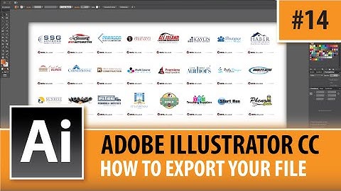 Adobe Illustrator Creative Cloud4Tutorial - How To Export Files - EP#14