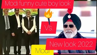 Modi Old Funny Boy Look 2017 In Google Party Vs. New Look In 2022. Wait Till End.
