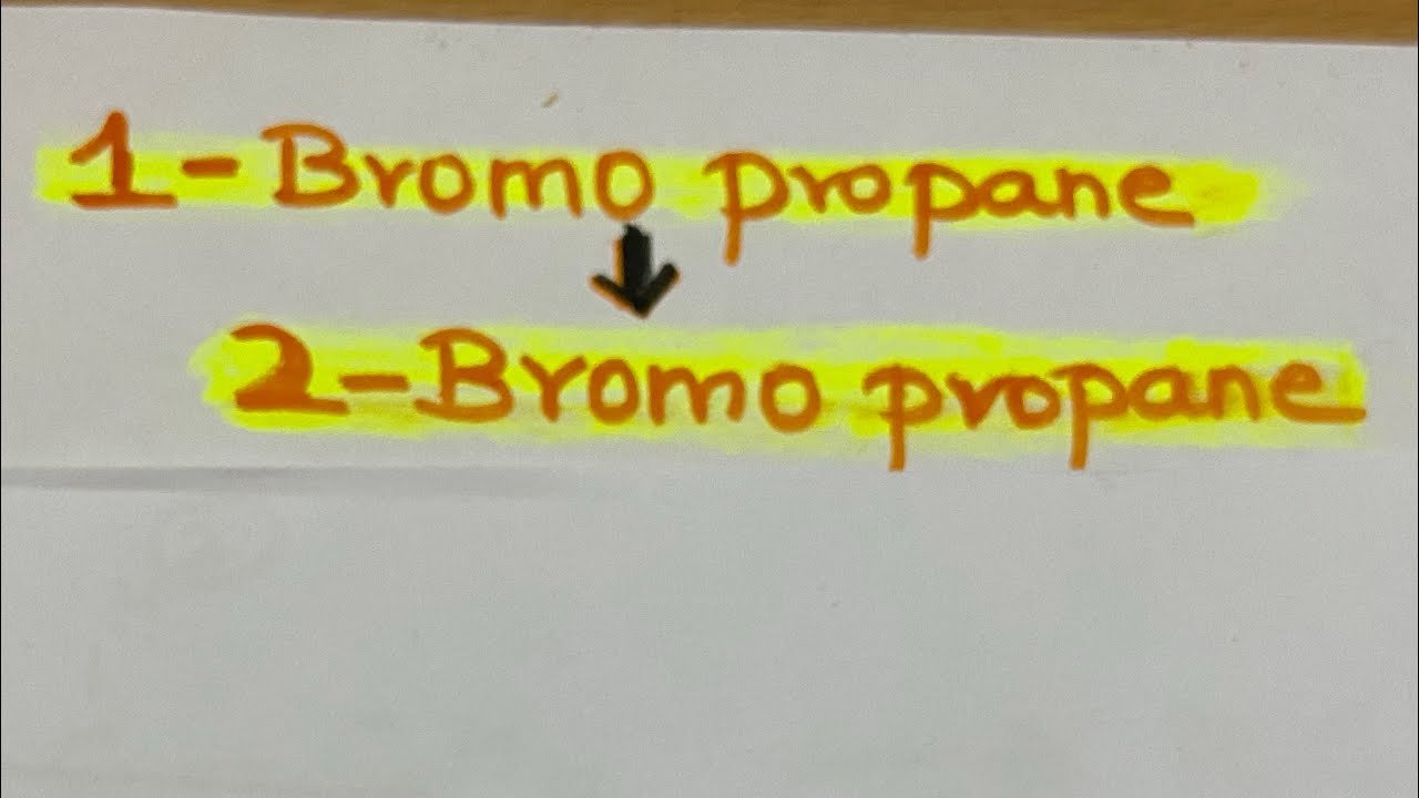 1 Bromopropane To 2 Bromopropane Class 12 Organic Chemistry NEET 1-bromopropane-to-2-bromopropane-class-12-organic-chemistry-neet