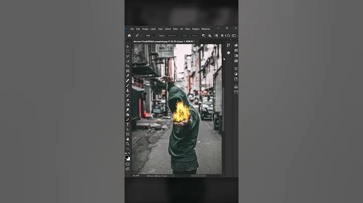 Fire Effect in Photoshop#photoshoptutorial #shorts
