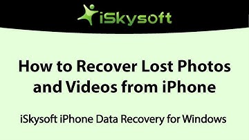 iSkysoft Toolbox for iOS - How to Recover Lost Photos and Videos on iPhone/iPad/iPod