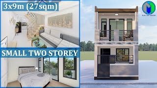 Two Storey House Design 3x9m (27sqm)