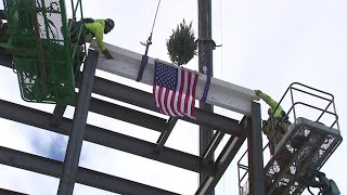 LVHN raises final beam for neighborhood hospital project in Tannersville
