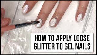 How to Apply Loose Glitter onto Gel Nails - SUPER Smooth & Shiny! | xameliax screenshot 4